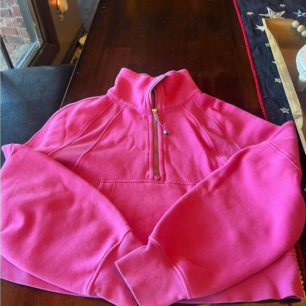 Lululemon Athletica Pink Cowl Neck Sweater